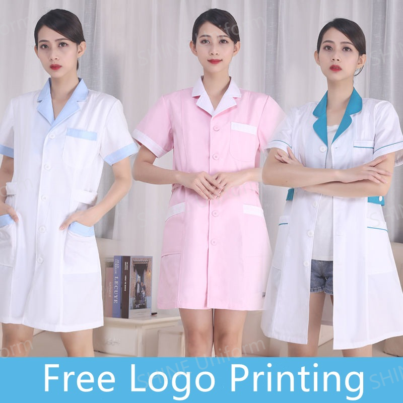 White Nurse Uniforms Short Sle - Lab Coat Medical review and price