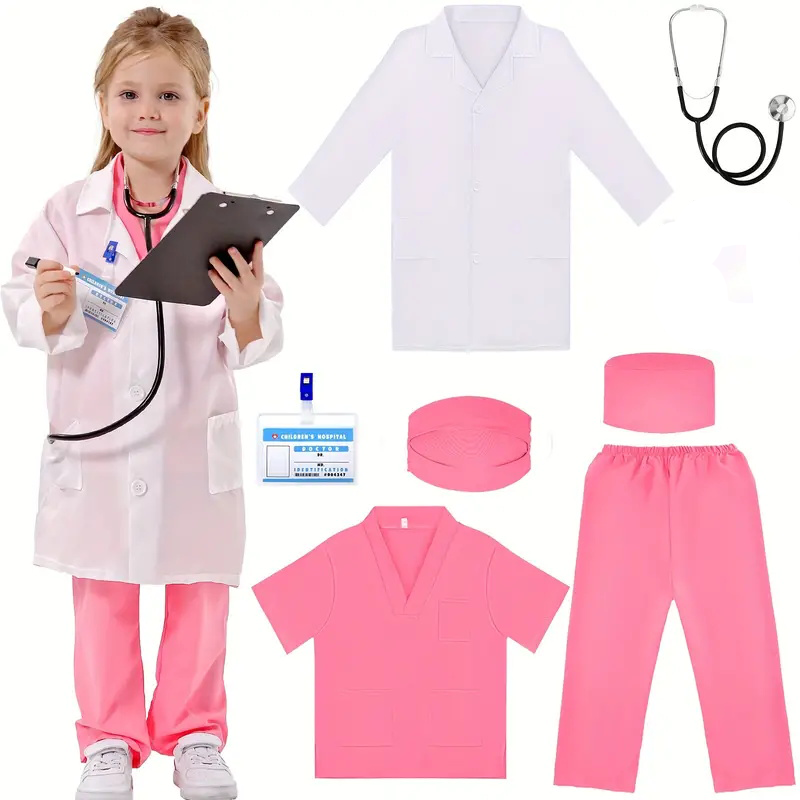 7PCS Kids Doctor Nurse Cosplay - Lab Coat Medical review and price