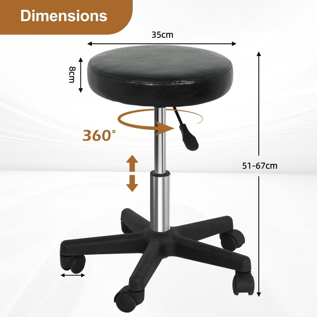 Rolling Stool With Wheels PVC  - Medical Lab Officer review and price