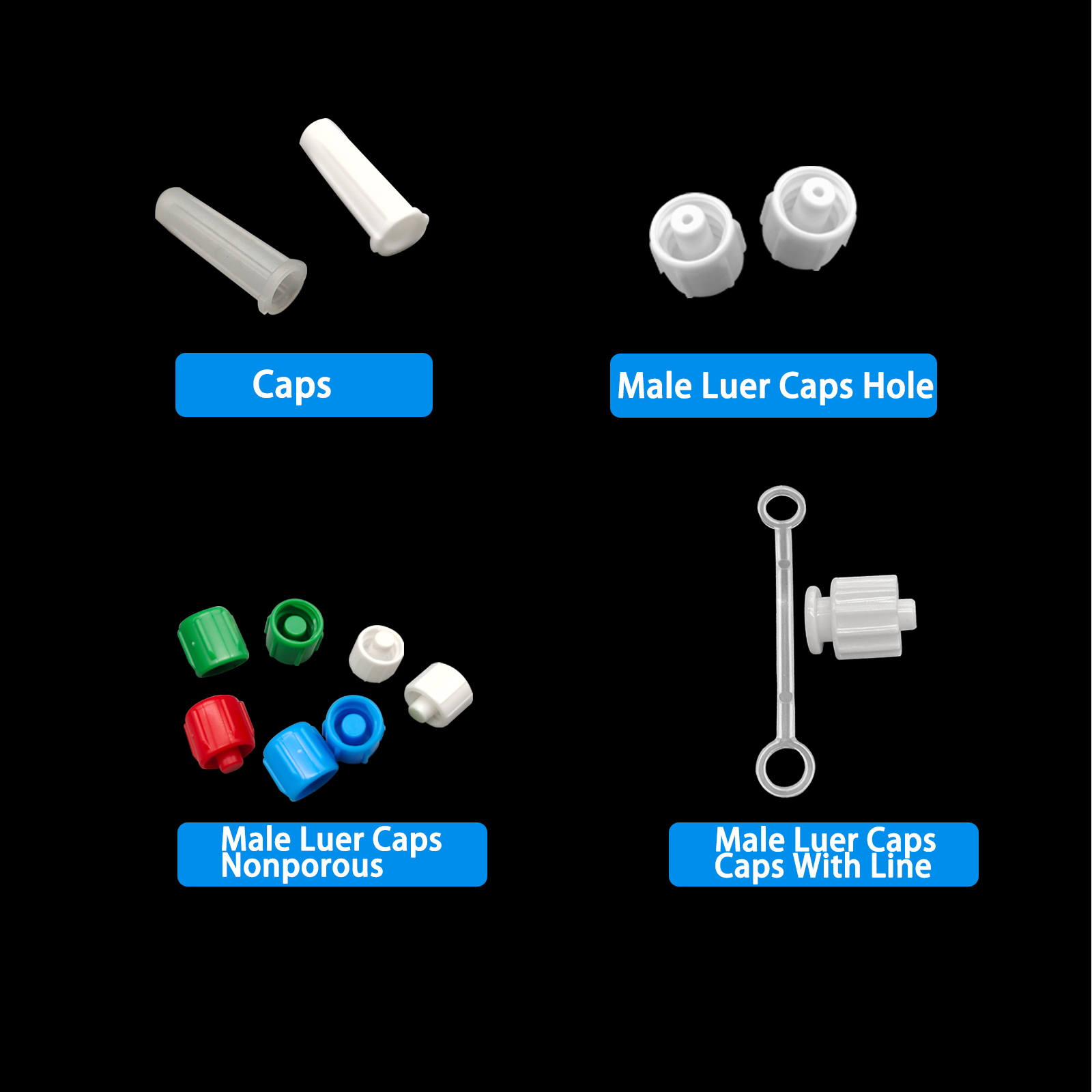 500pcs Male Luer Caps Hole for - Medical Labs review and price