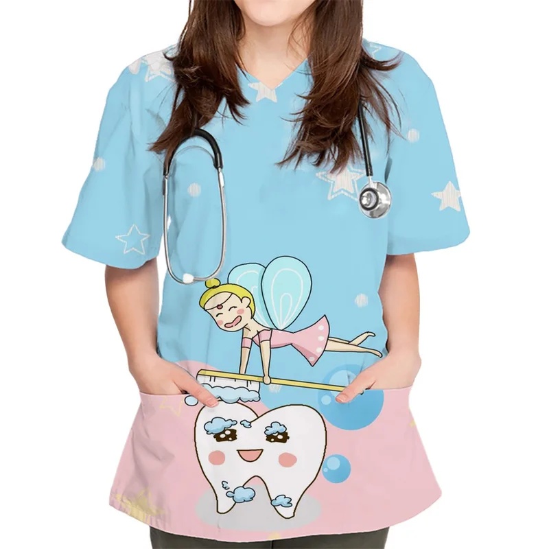 New Cartoon Print Women's Medi - Medical Lab Officer review and price