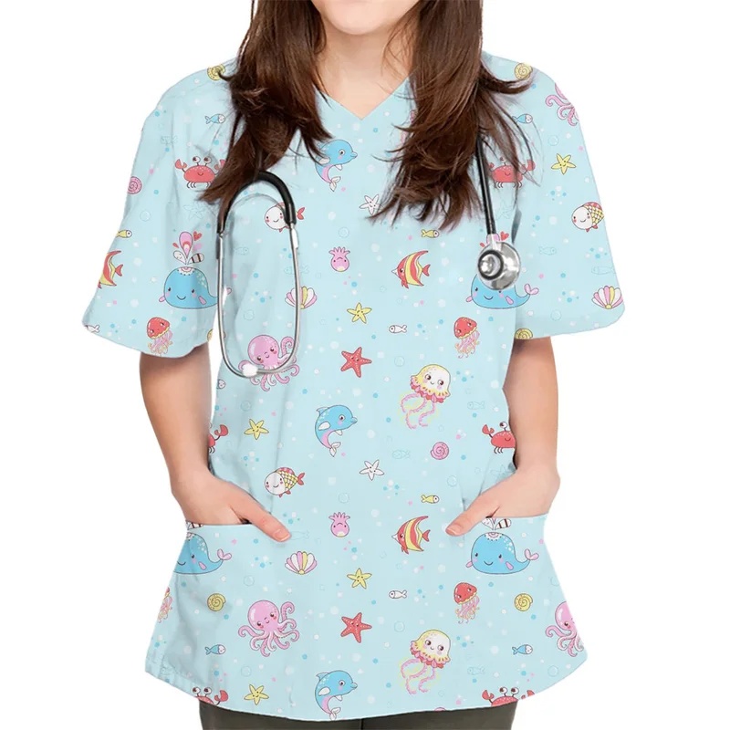 New Cartoon Print Women's Medi - Medical Lab Officer review and price